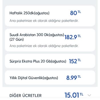 Turkcell Yanlış Ücretlendirme Ve Paket Sorunu
