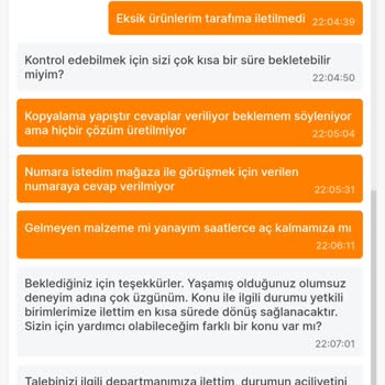 Migros Eksik Malzemeler Ve Yetersiz Müşteri Hizmetleri