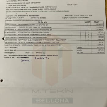 Eksik Gelen Ve Bantla Tamir Edilen Bellona Yatak Odası Takımı