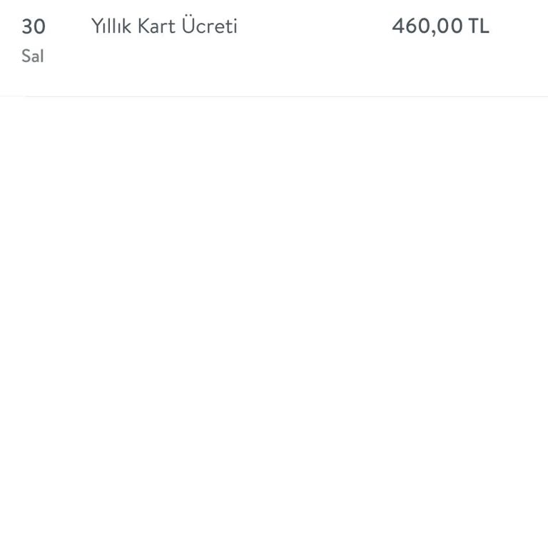 TEB Yıllık Kart Aidatı