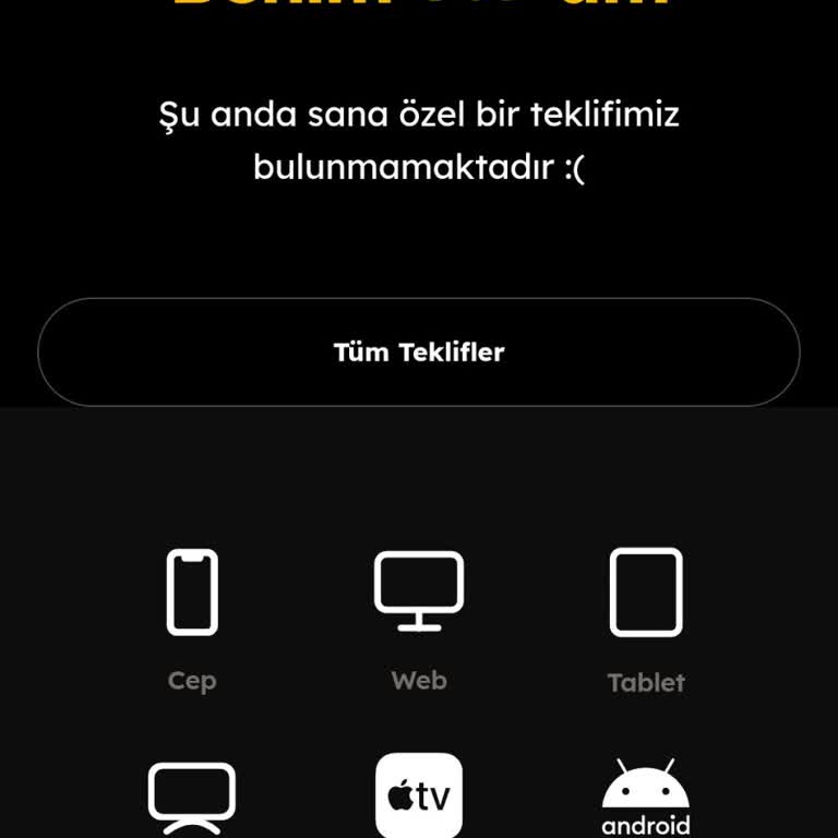 TOD Tv Tod Sunduğu Bana Özel Teklif Uygulamada Görüntülenmiyor