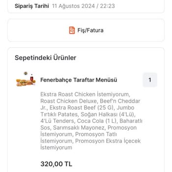 Arby's Geç Teslimat Ve Soğuk Ürünler