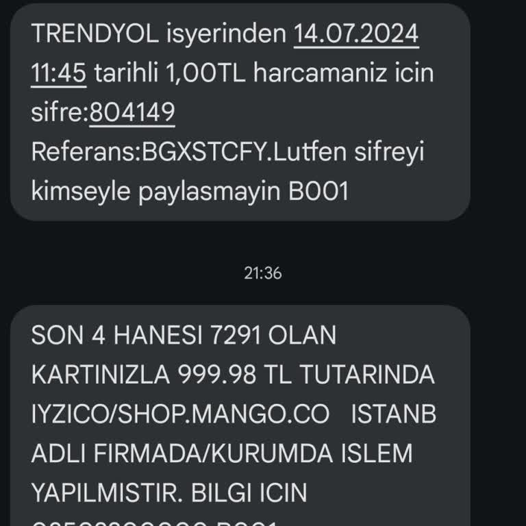 Mango Siparişim Uygulamada Görünmüyor