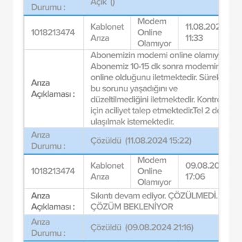 Kablo Net İnternet Sorunu Ve Teknik Destek Olmaması Sorunu