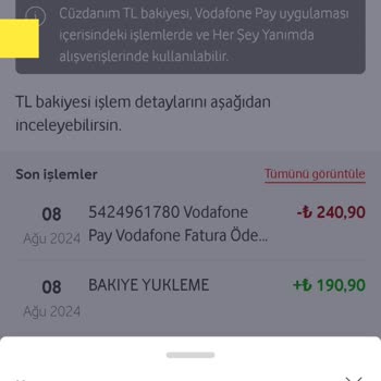 Vodafone Pay Cüzdan Kodu Hatası