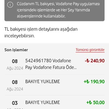 Vodafone Pay Cüzdan Kodu Hatası
