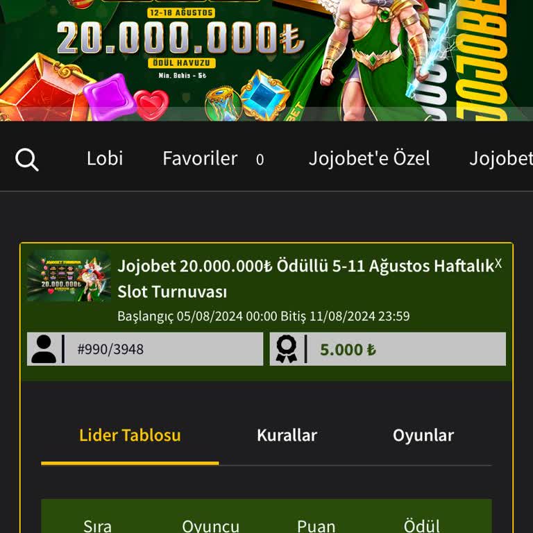 Jojobet Slot Turnuvasında Yaşanan Haksızlık