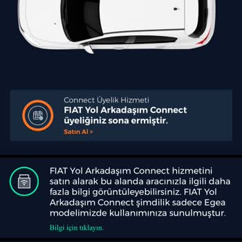 Fiat Connect Yol Arkadaşım Üyeliğim Aktif Olmadı