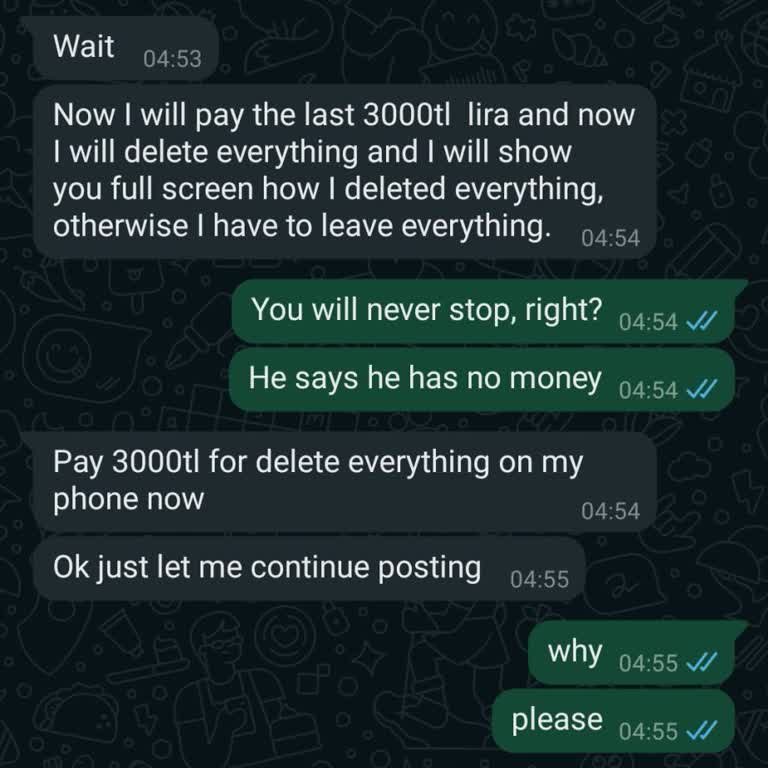 WhatsApp 1500 TL'mi Tehdit İle Kaptırdım.