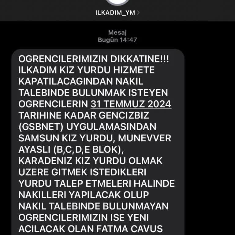KYK Samsun Üniversitesi Barınma Ve Ulaşım Sorunu