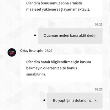 Betorspin Bonus Kampanyasında Yaşanan Sorun