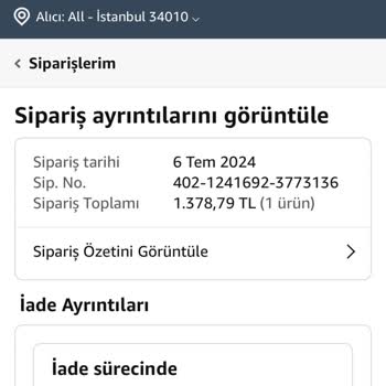 Amazon Paramı İade Etmiyor