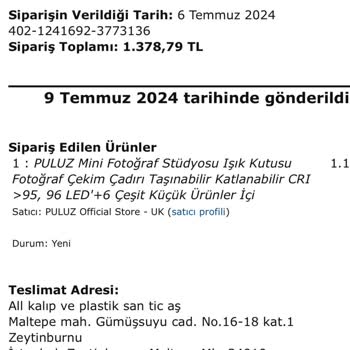 Amazon Paramı İade Etmiyor