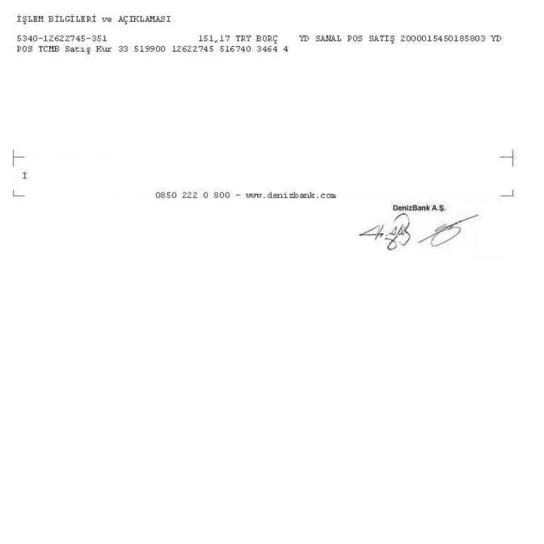 Denizbank İzinsiz Para Çekme