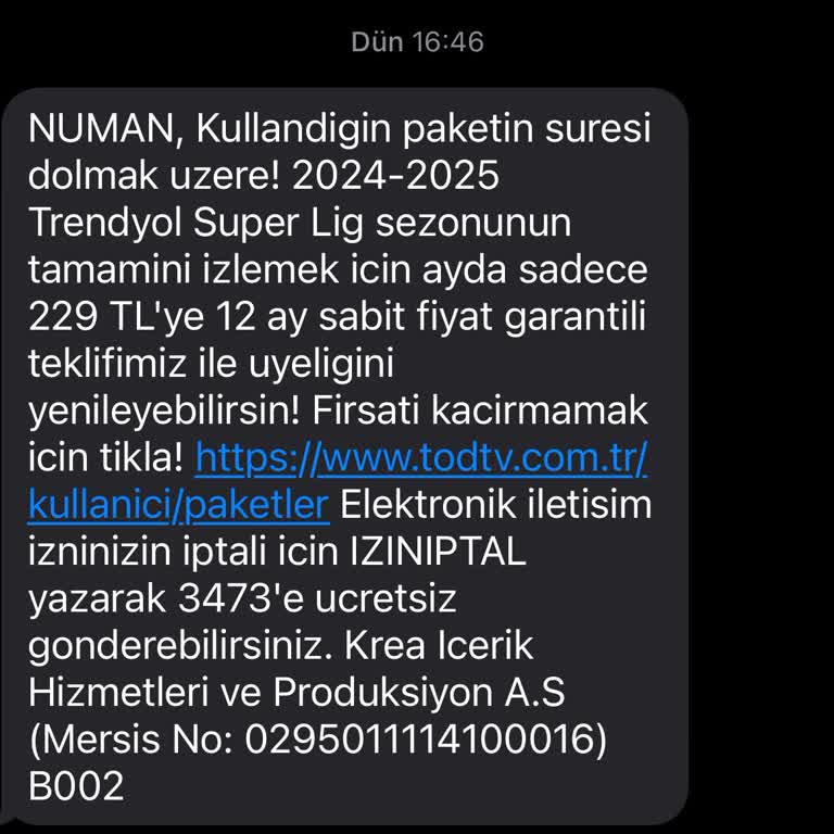 TOD Tv Tod Üyeliği Fiyat Değişikliği