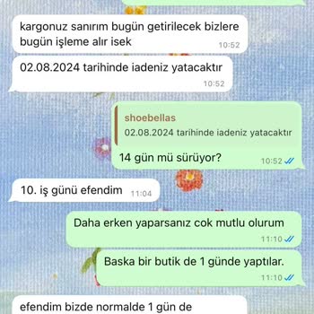 Shoebellas İade Sürecinde Yaşanan Gecikme Ve Sorunlar