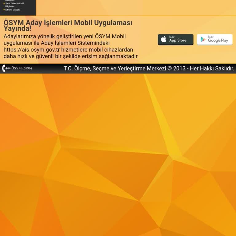 ÖSYM KPSS Orta Öğretime Başvuru Yapamıyorum