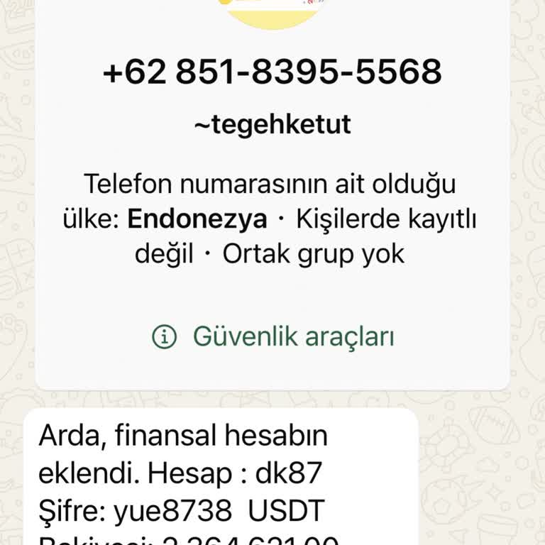 Whatsapp Aero Endonezya Bağlantılı Dolandı