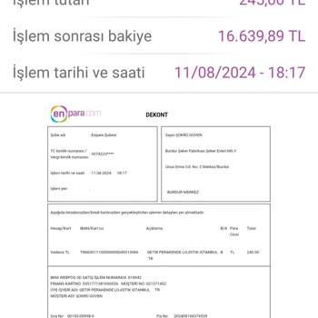 Getir Hatalı Kesilen Ücret İadesi
