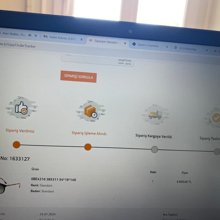Burberry Gözlük Sipariş Gönderilmiyor, İlgilenen Yok