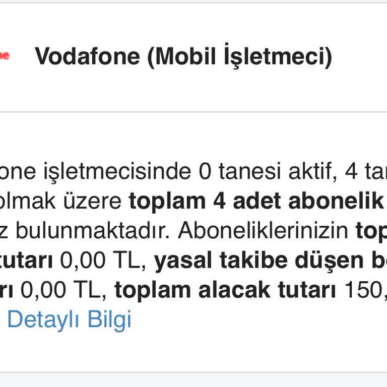 Vodafone'dan Alacak Sorunu: Kimlik Bilgisi Hatası