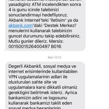 Akbank ATM Paramı Yuttu