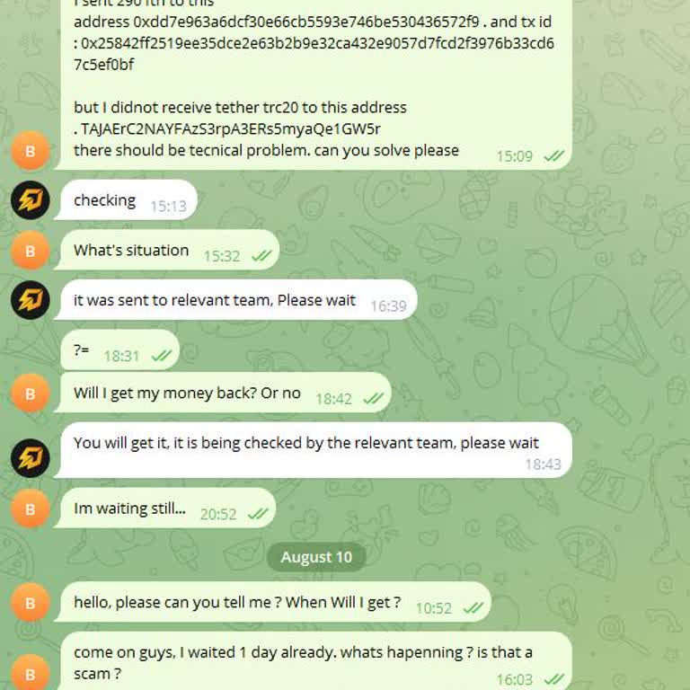 Fulgurpay Kullandım Ancak Tether Ödememi Yapmıyor...