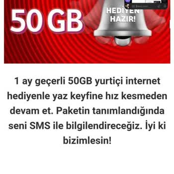Vodafone 50GB Hediye Kampanyasından Yararlanamama Sorunu
