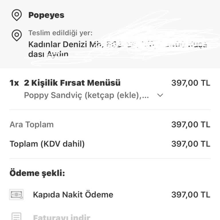 Popeyes! Zehirlendik 10.8.24