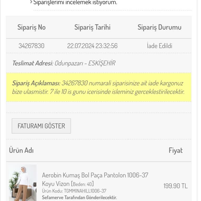 Sefamerve Para İadesi Sorunu Ve Müşteri Hizmetleri Mağduriyeti
