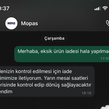 Mopaş Hipermarket Ürünün İadesi İnatla Yapılmıyor Müşteri Oyalanıyor
