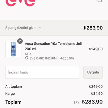 Nivea Eve Shop Şikayet