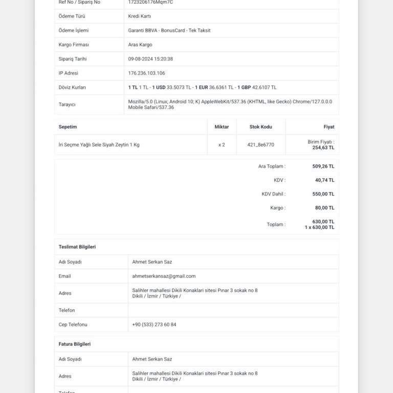 Dogalhane.com Doğalhane Siparişimi Göndermedi