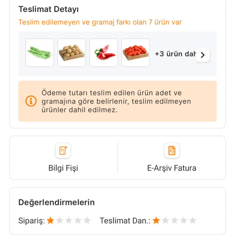 Migros Sanal Gelmeyen Ama Ücreti Peşin Alınan Sipariş