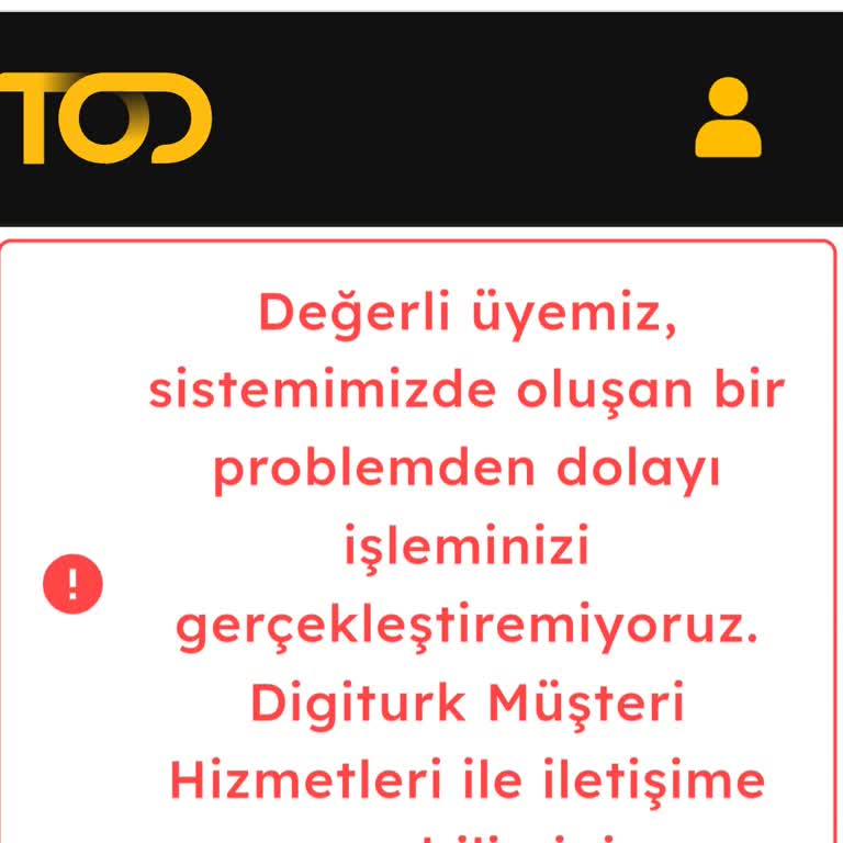 TOD Tv Tod Kodu Kullanamama