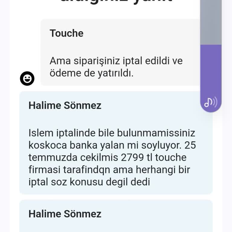 Touché Privé Touche Şikayet -ödeme İade Mağduriyet