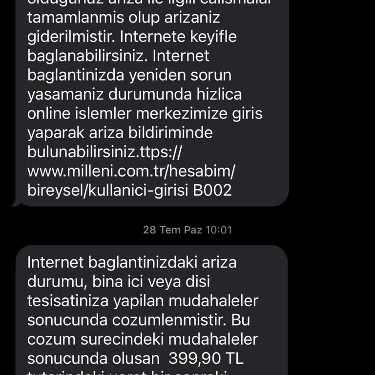 Millenicom Faturama Haksız Yansıtılan Ücret