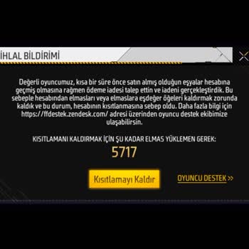 Garena Free Fire Free Free Kısıtlaması