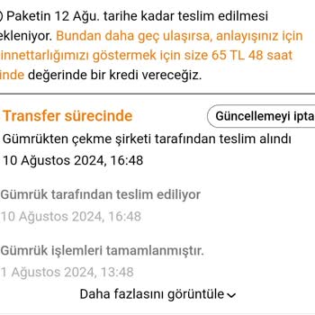 MNG Kargo MNG'den Temu Kargom İle İlgili Bilgi Alamıyorum.