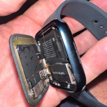 iPhone Apple Watch 7 Havuzda Camı Yerinden Çıktı.