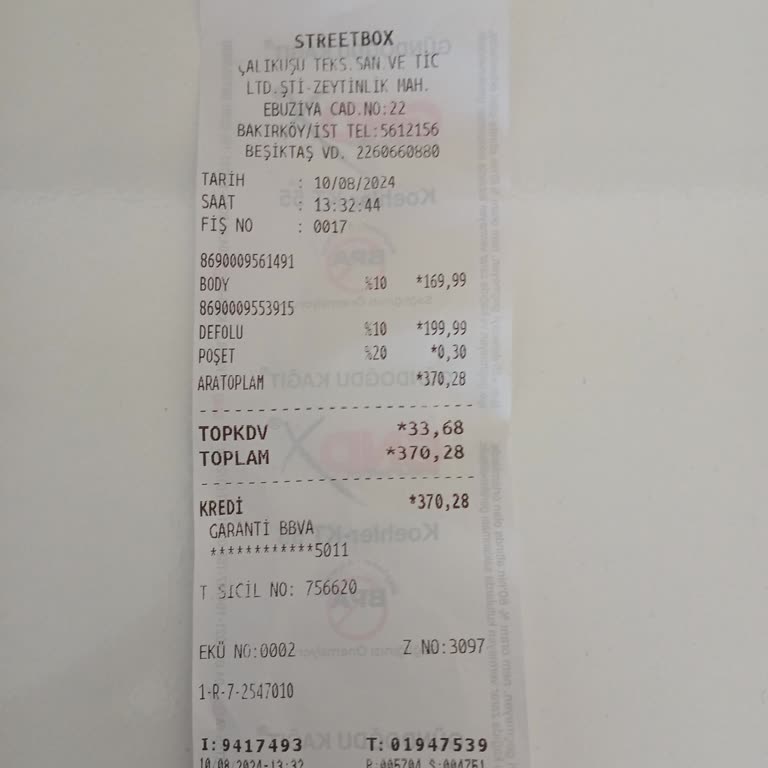 Streetbox Tekstil Bluz Değişikliği Street Box