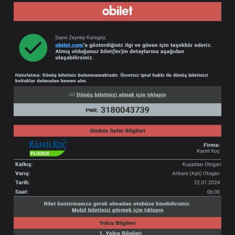 Kamil Koç Turizm Firmasının Otobüsü Gelmedi, Paramızı İade Etmediler.