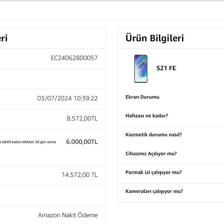 EasyCep Samsung Ürün Değişim Kampanyasında Ödeme Sorunu