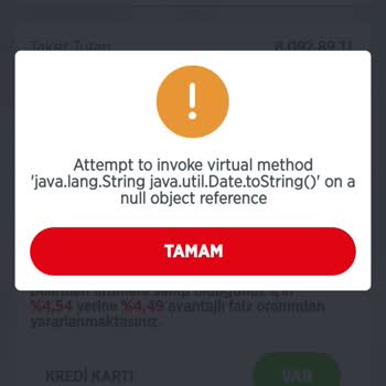 Ziraat Bankası Dijital Kredi Sorun