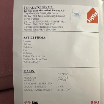 Koçtaş'tan Aldığım Kamp Çadırı Kullanılamaz Durumda