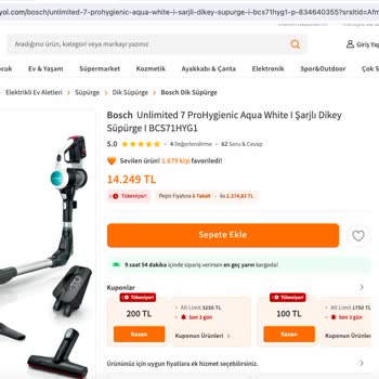 Bosch Sitesinde Yanlış İşlem