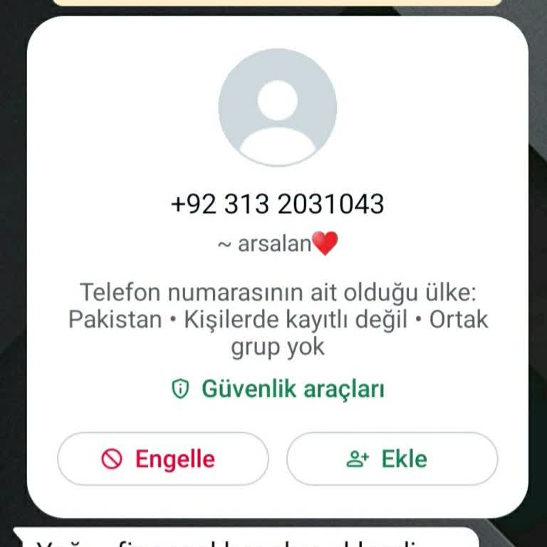WhatsApp Sorumluluk Kabul Etmiyorum