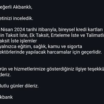 Akbank +2 Taksit Vermiyor!