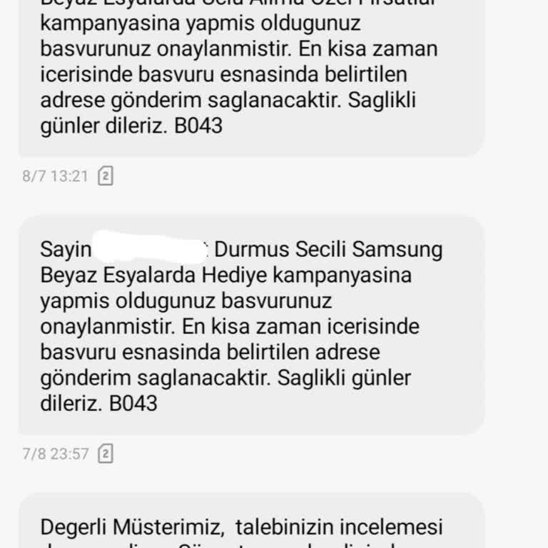 Samsung Hediye Telefon Kampanyası Fiyasko!