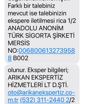 Anadolu Sigorta Arıkan Ekspertiz Anonim Şti Merdin